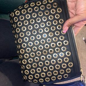 Clutch bag with wristlit